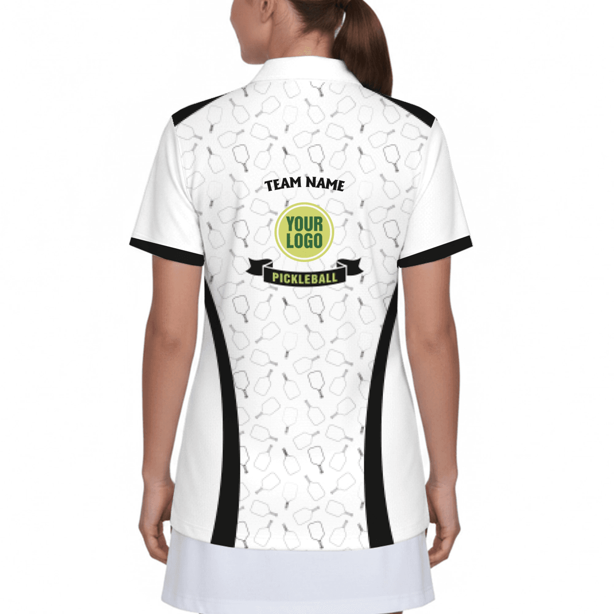 Custom Logo Pickleball Women's Polo Shirt  1
