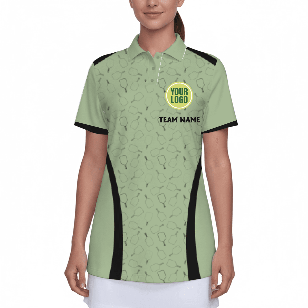 Custom Logo Pickleball Women's Polo Shirt  4