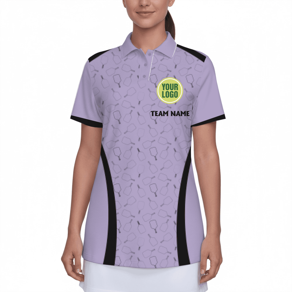 Custom Logo Pickleball Women's Polo Shirt  3