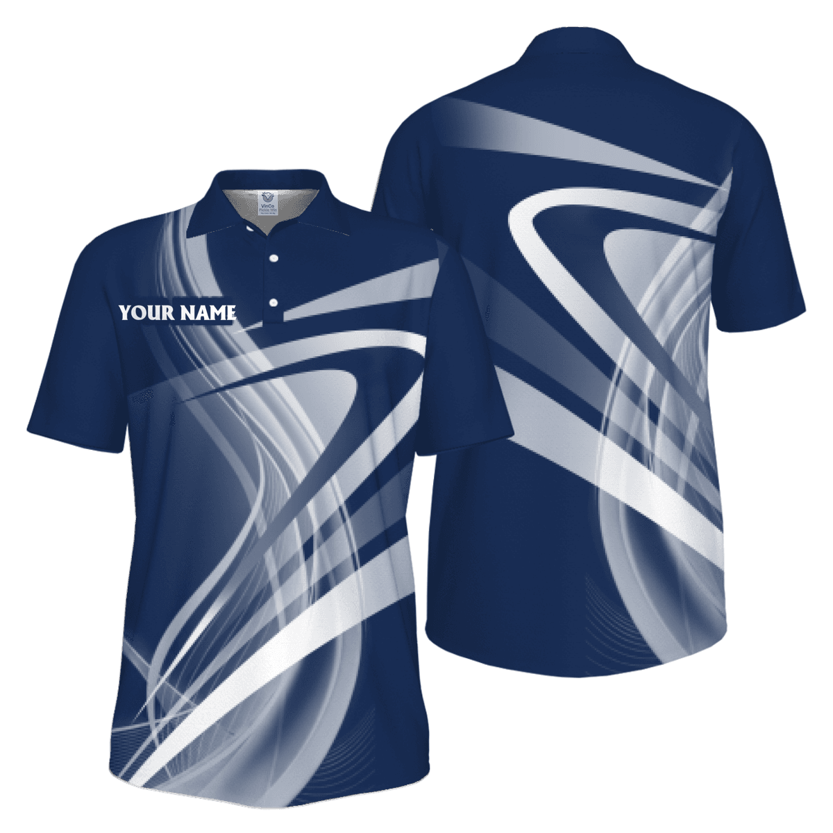  Picklewin Simple Custom Name Multiple Logos Pickleball Polo Shirt For Men  1