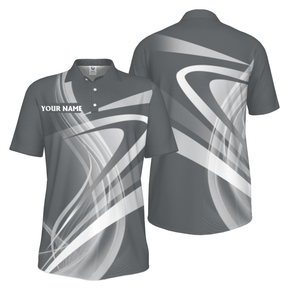  Picklewin Simple Custom Name Multiple Logos Pickleball Polo Shirt For Men  4