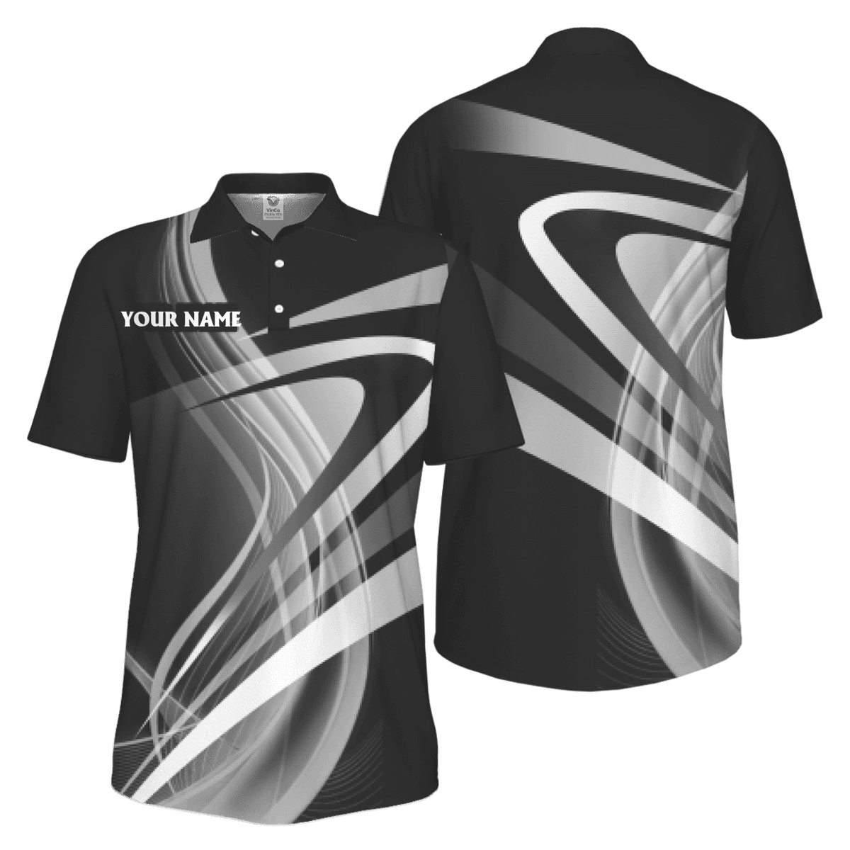  Picklewin Simple Custom Name Multiple Logos Pickleball Polo Shirt For Men  9